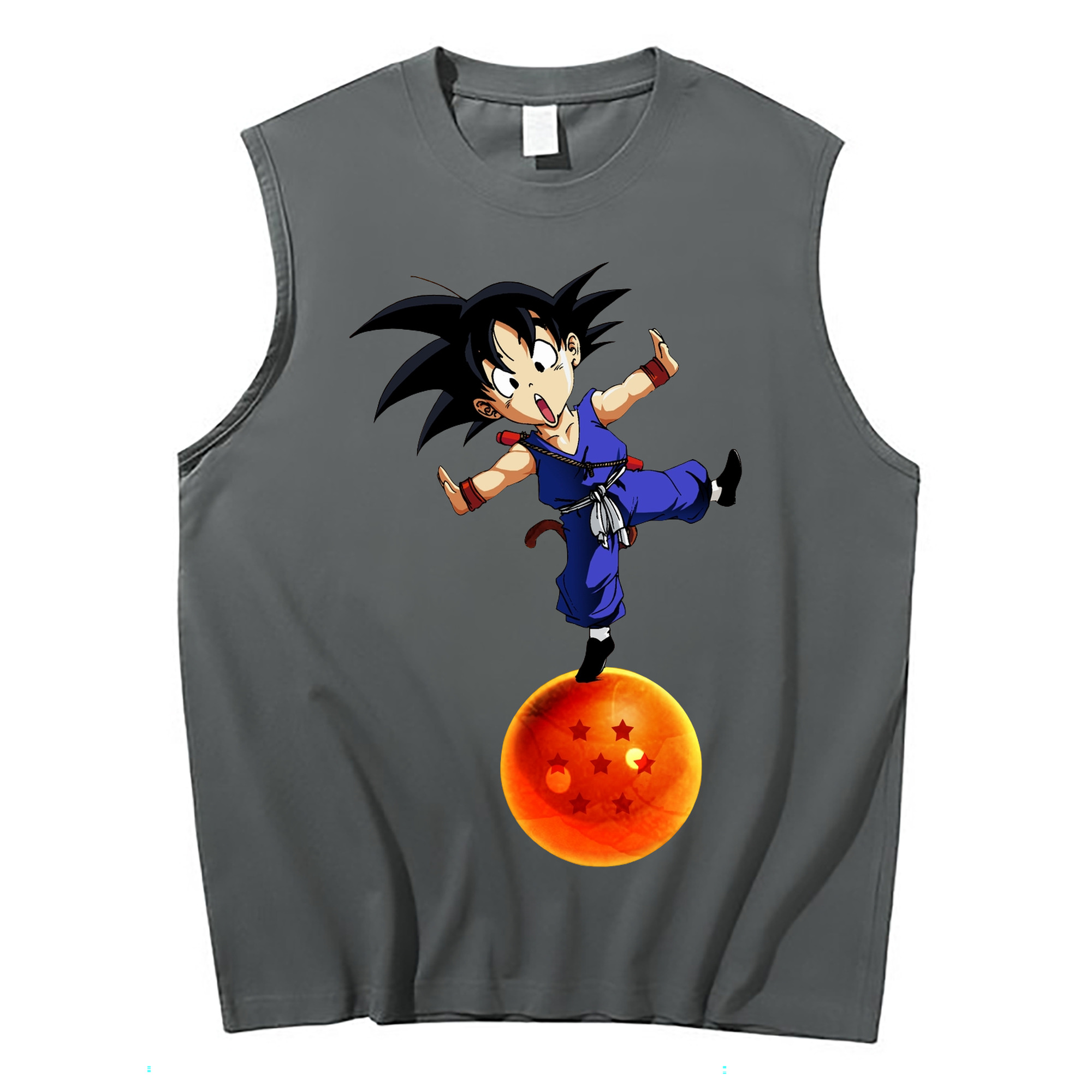 （画像用） ドラゴンボール 孫悟空（そん ごくう）Son Goku カカロット DRAGON BALL Kakarotto コットン100％タンクトップ（フロントプリント）
